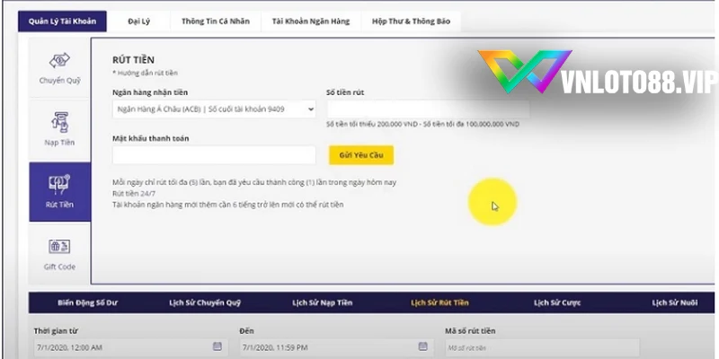 Nắm được những lưu ý quan trọng để quá trình rút tiền VNLOTO diễn ra suôn sẻ